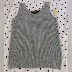 Elegant Gray Knit Camisole